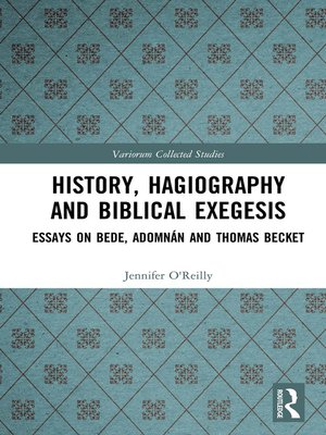 cover image of History, Hagiography and Biblical Exegesis